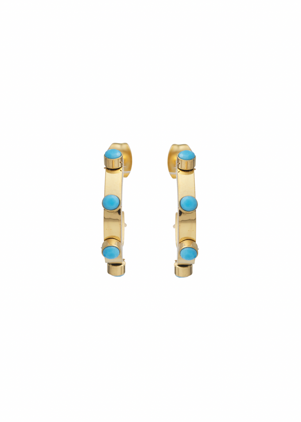 Belle Turquoise Hoops Hypoallergenic Water Resistant