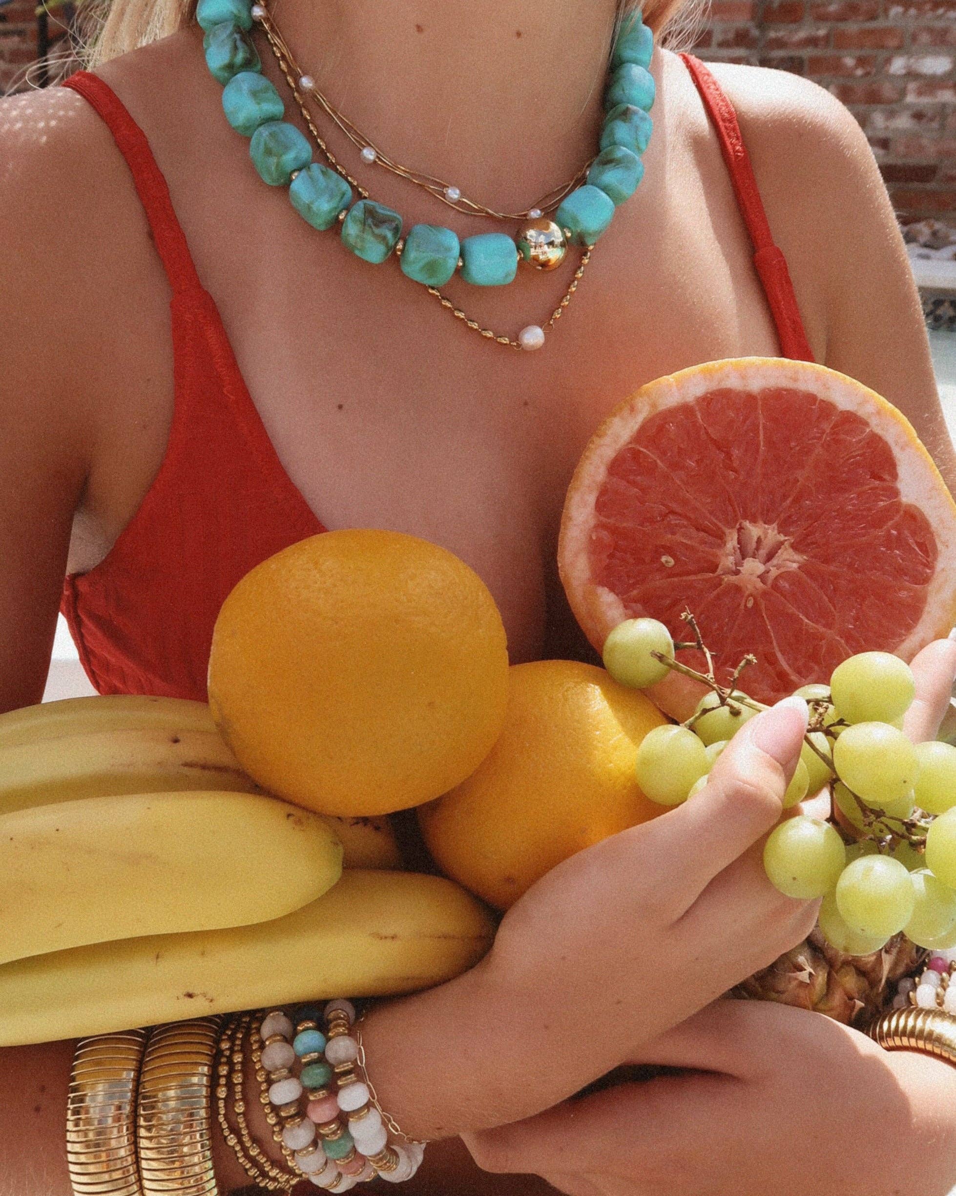 Brooke Beaded Necklace : Hypoallergenic and Water Resistant