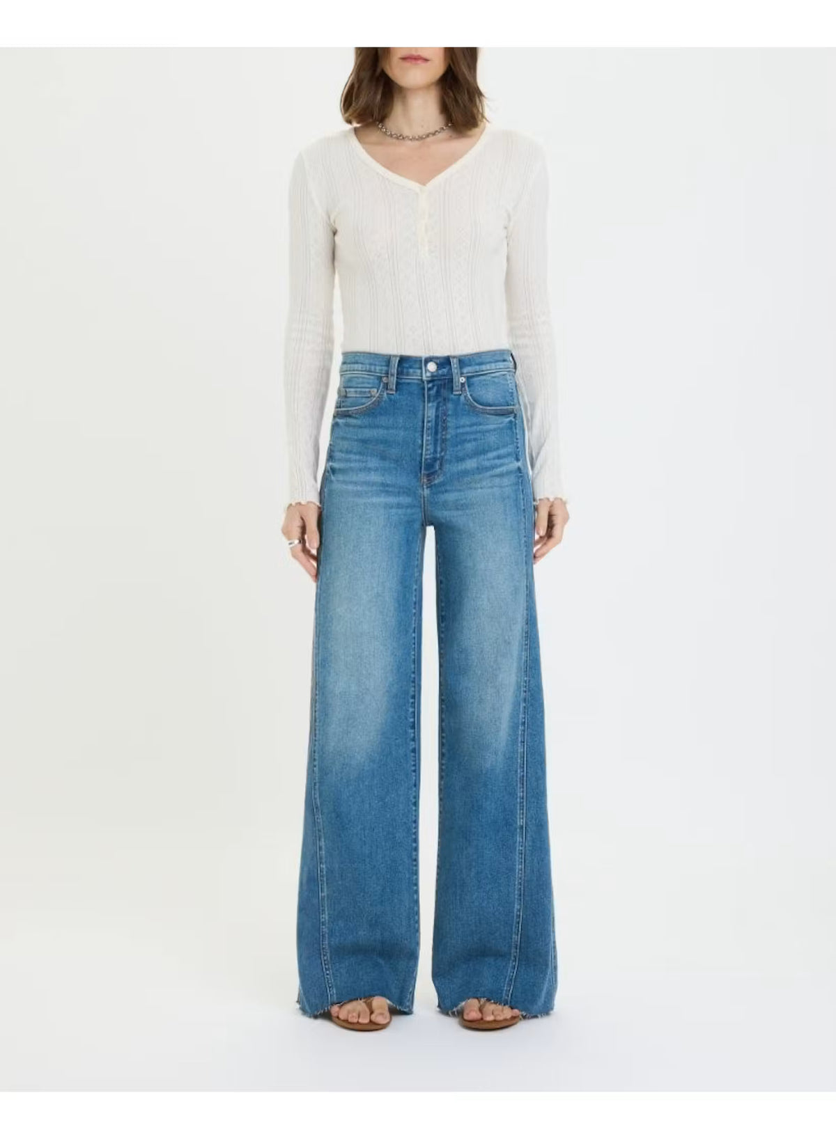 DAZE: Far Out W/ Seaming High Rise Wide Leg - Make Believe
