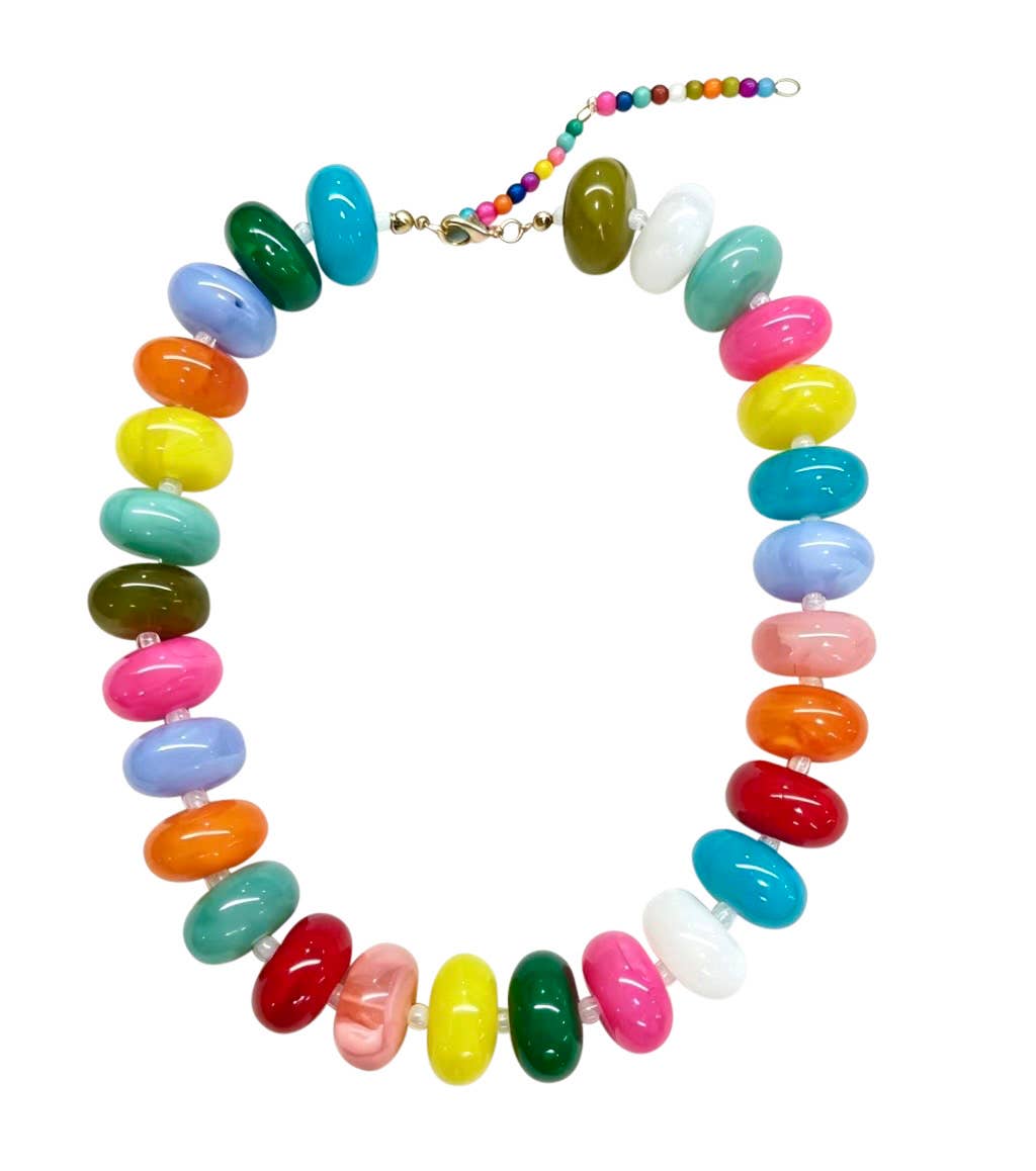 Bailey Chunky Beaded Necklace- Multi