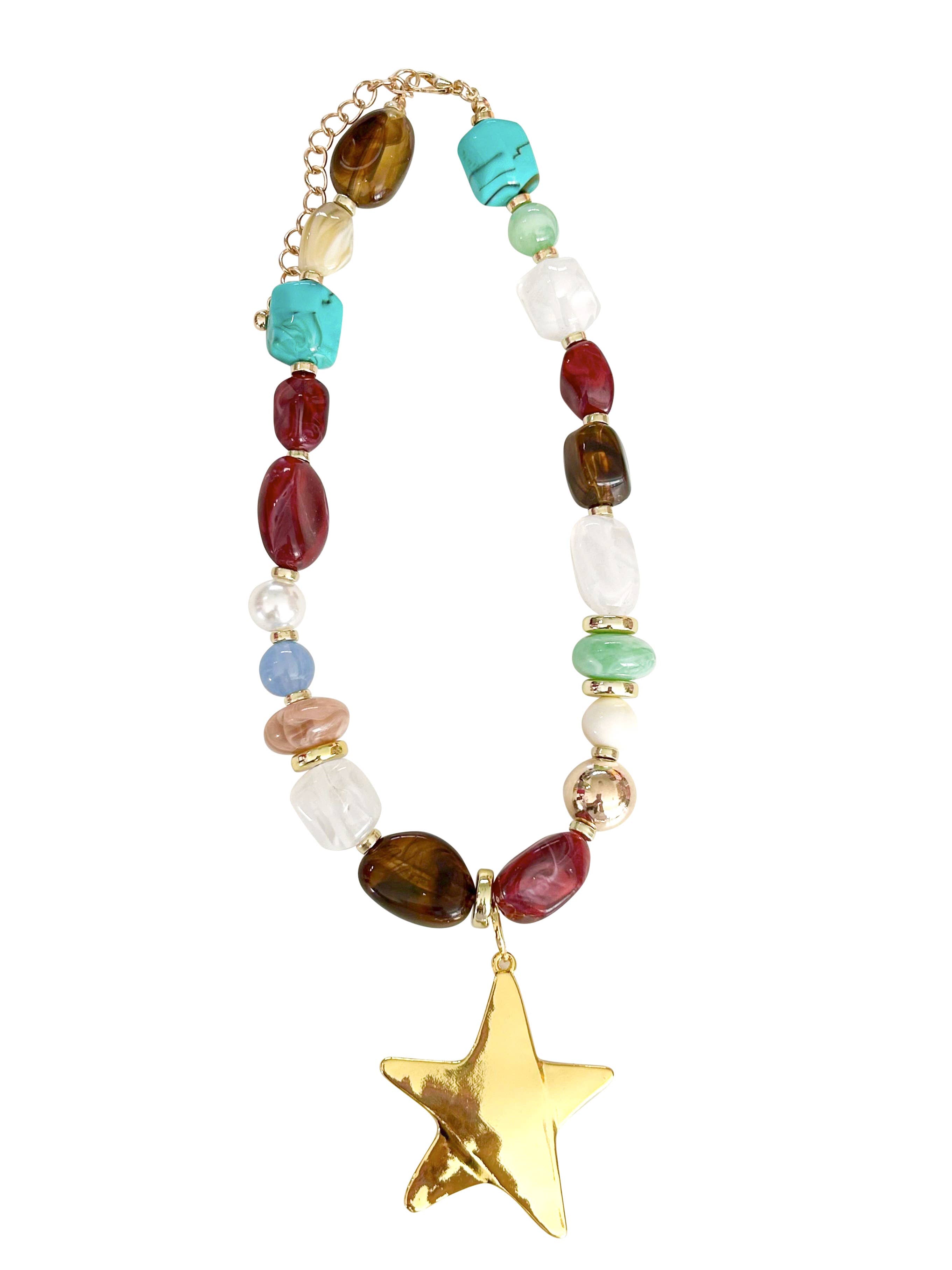 Reese Beaded Star Necklace