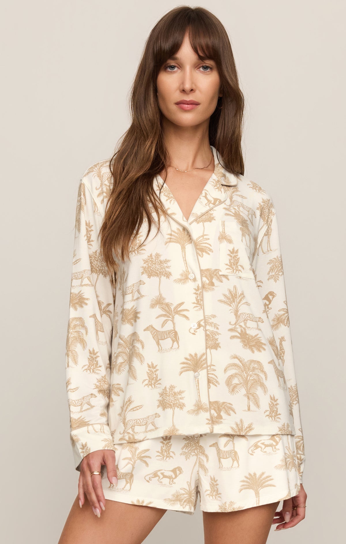 Safari PJ LS Top - Bone