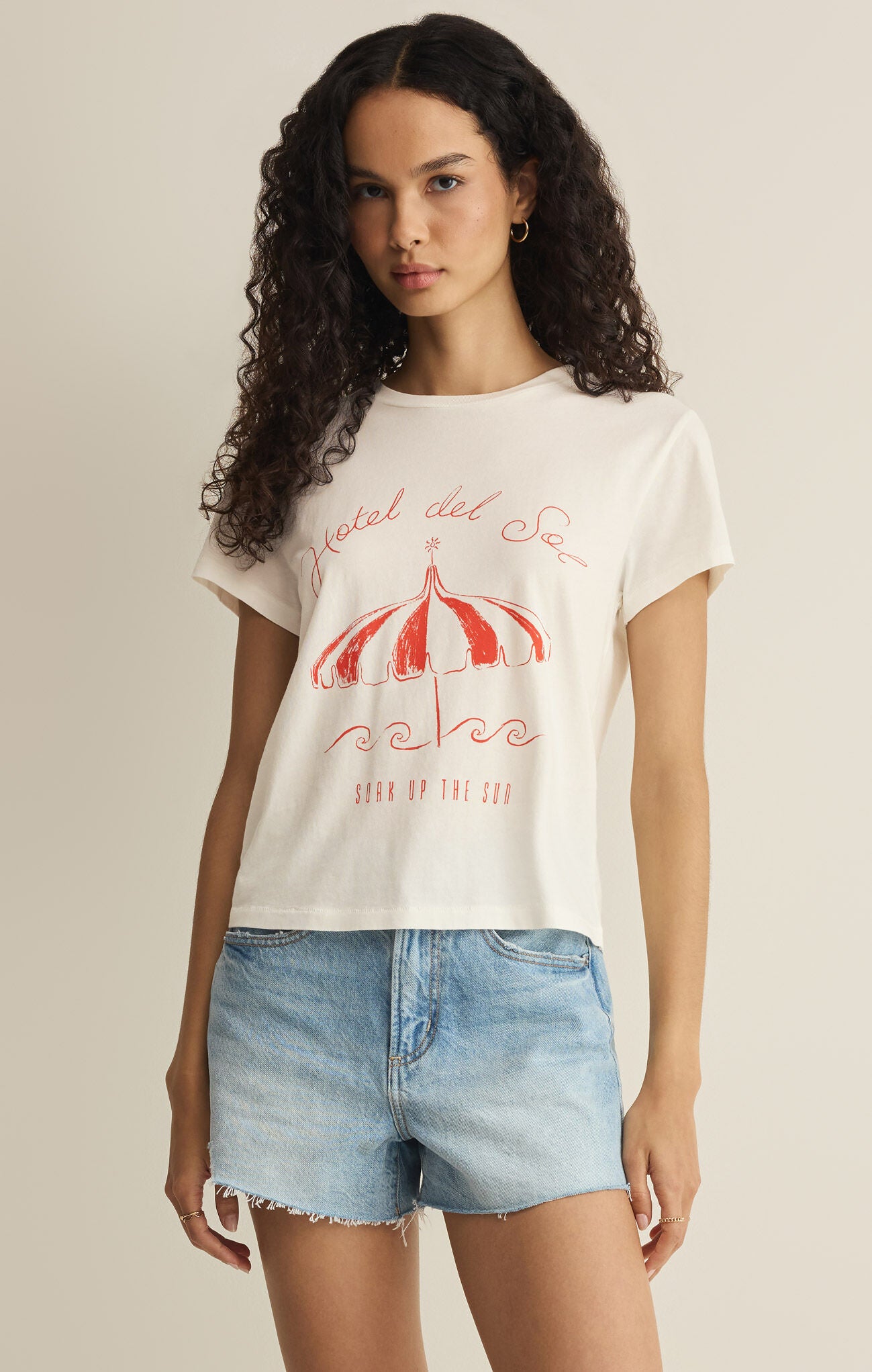 DEL SOL TOURIST TEE - SEA SALT