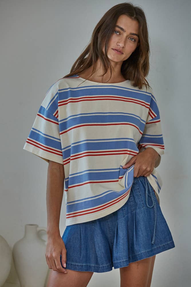L9376 | Woven Cotton Polyester Pleated Wide Leg Shorts