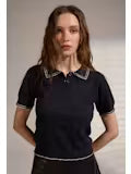 Springsteen Knit Polo - Red with Pink
