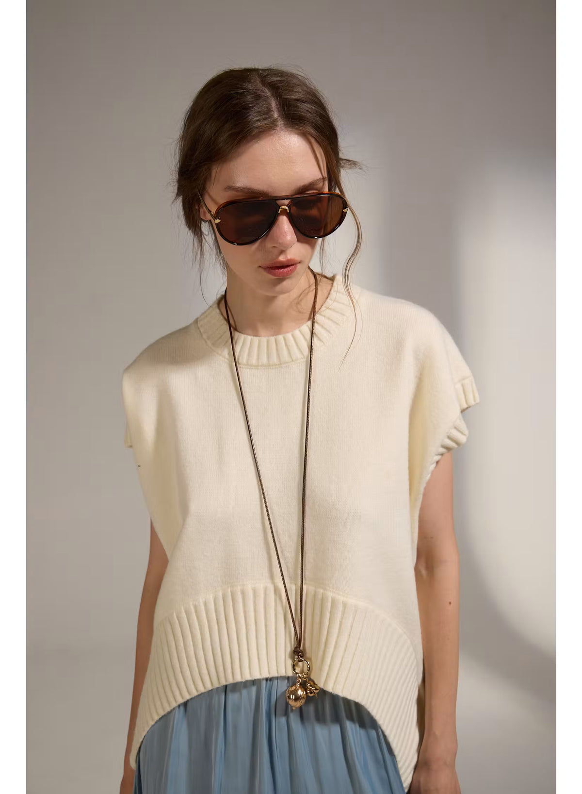 Jethro Knit Vest - Ecru