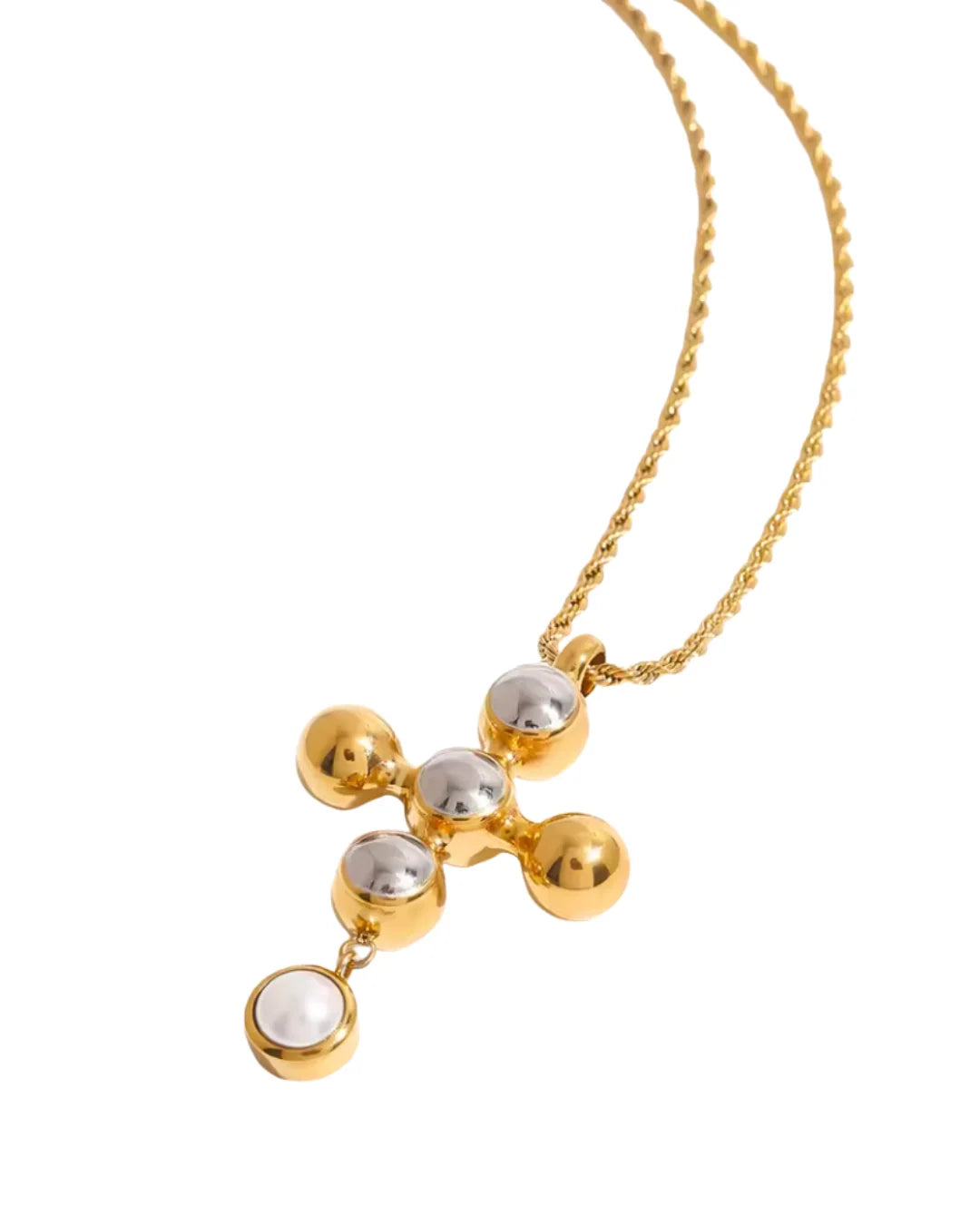 Jackpot Jewelry: Cathedral Bubble Cross Necklace