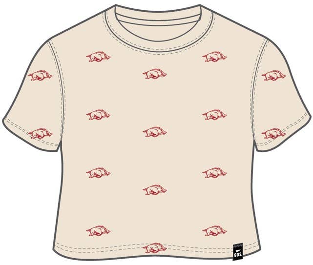 Gameday Social Apparel Co.®: Arkansas Ritter Repeat Heavyweight Crop Tee