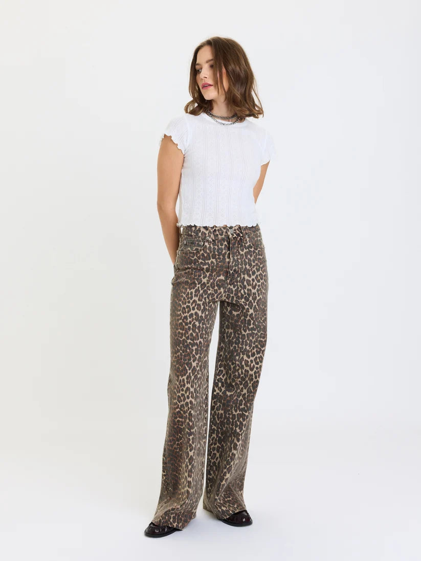 Far Out High Rise Wide Leg - Cool Cat
