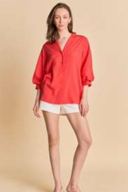 Long Sleeve Top - Red