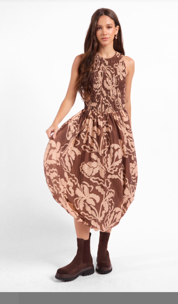 Rustic Charm Midi Dress