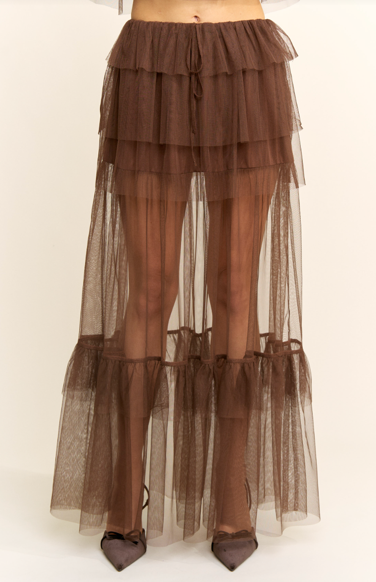Alessia Maxi Skirt - Brown