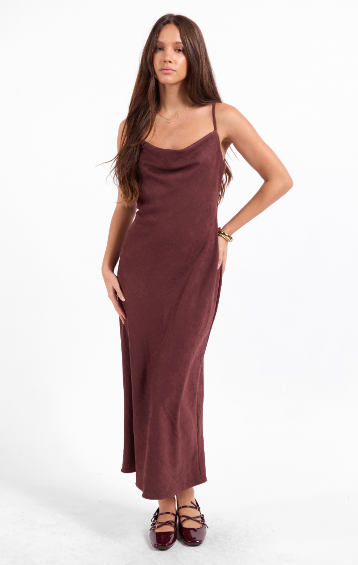Rhea Slip Dress - Eggplant