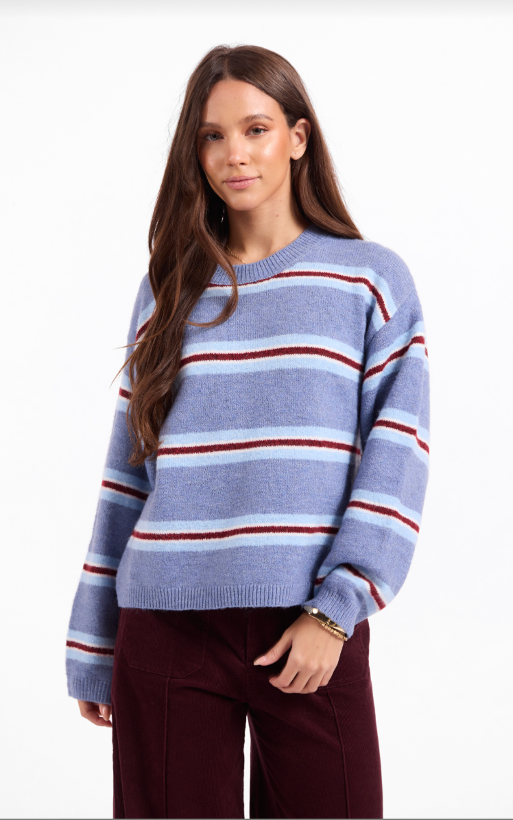 Hudson Stripe Sweater - Blue Multi