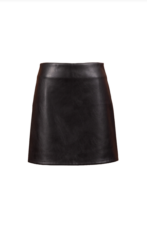 Academy Vegan Leather Mini Skirt - Black