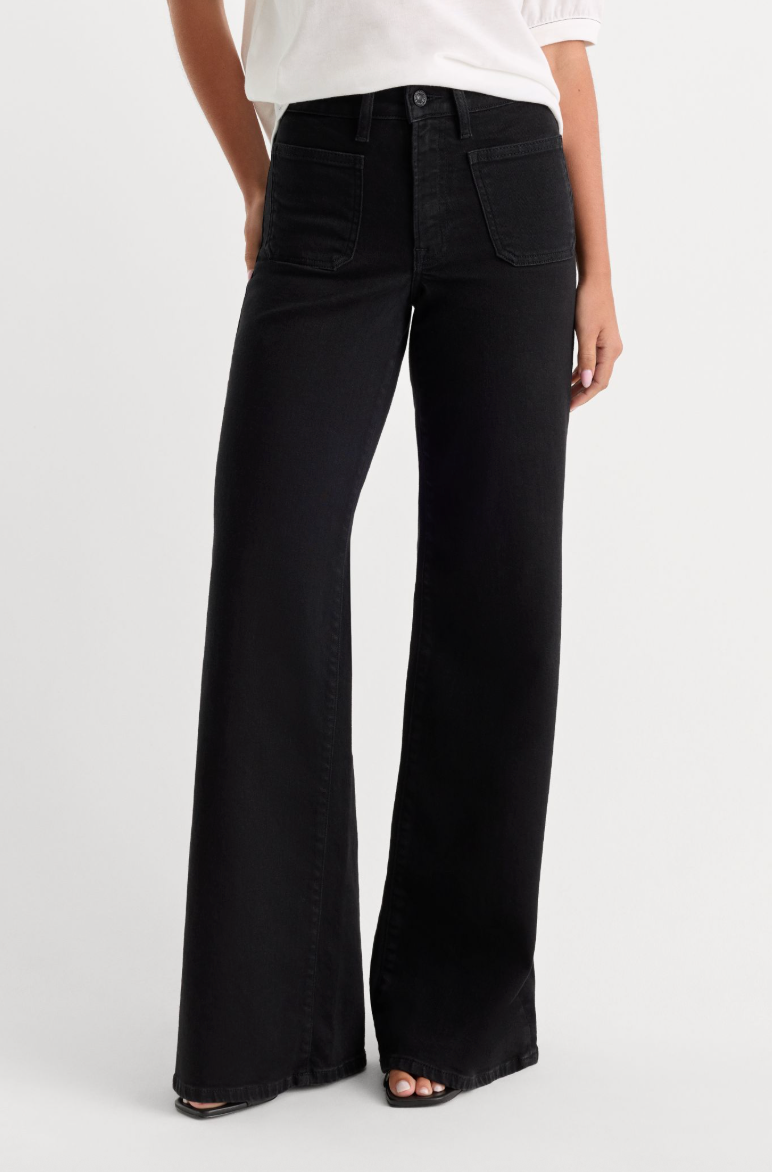 Good Waist Palazzo Jeans - Black001