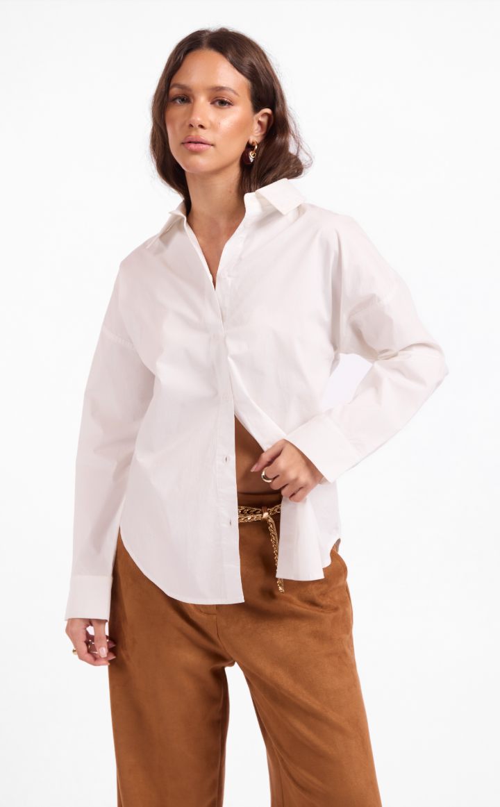 Amelia Button Up Shirt - White