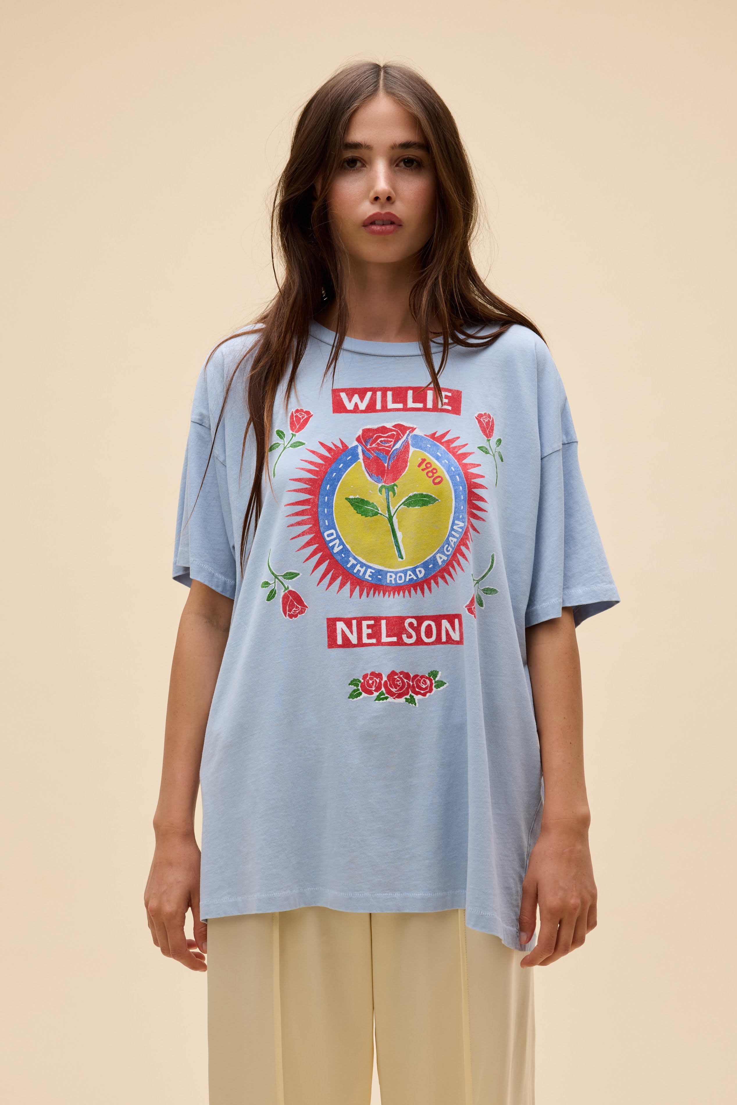 Willie Nelson Rose Label Merch Tee