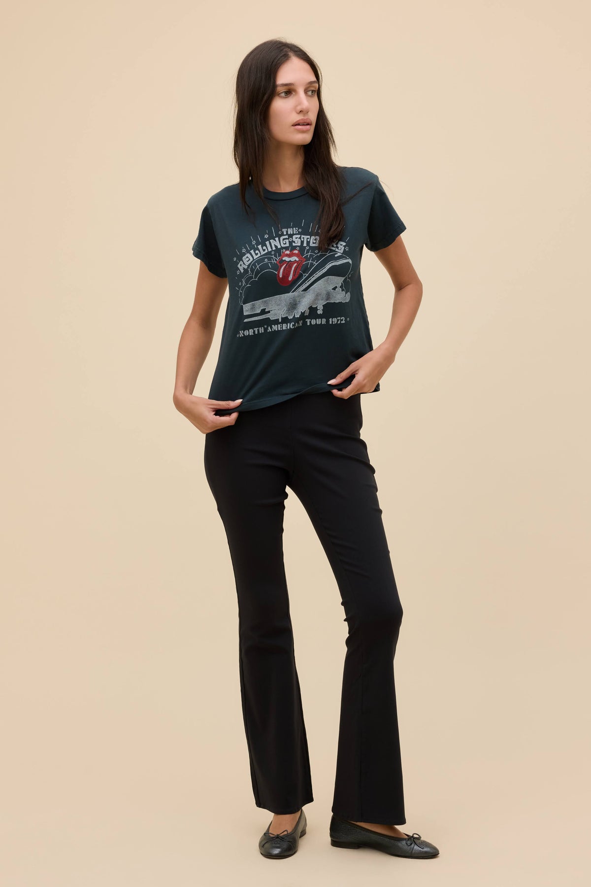 The Rolling Stones Plane Solo Tee - Vintage Black