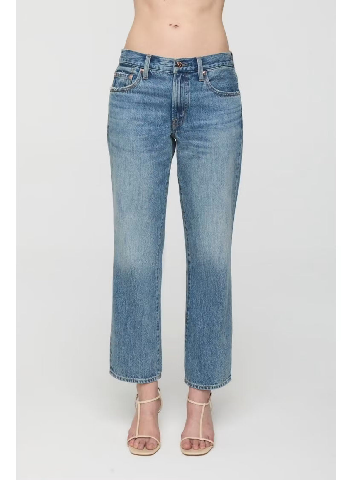Issa Ankle Mid Rise Relaxed Ankle Straight - Metropolis