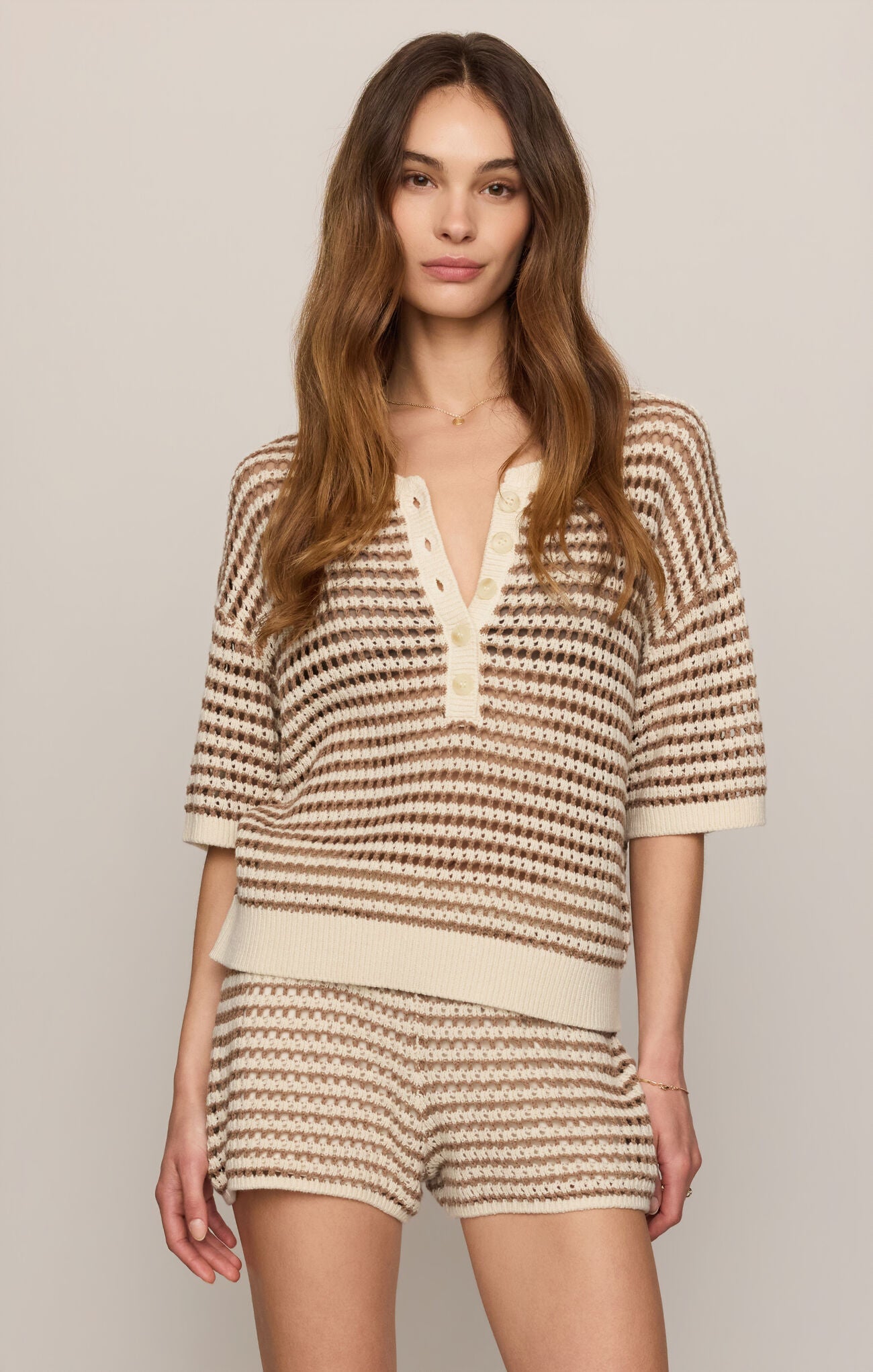 Kylo Striped Sweater - Taro
