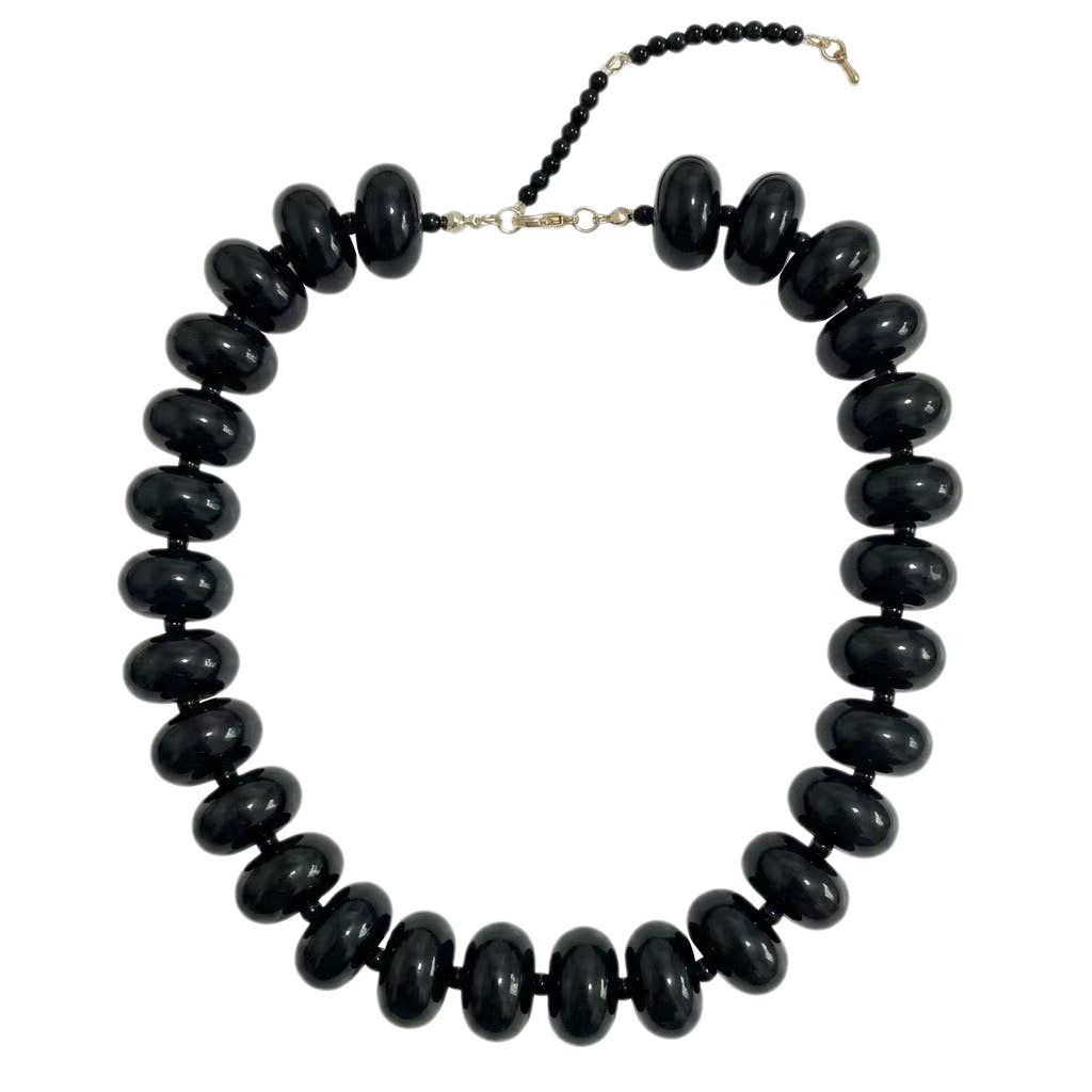 Bailey Chunky Beaded Necklace- Black