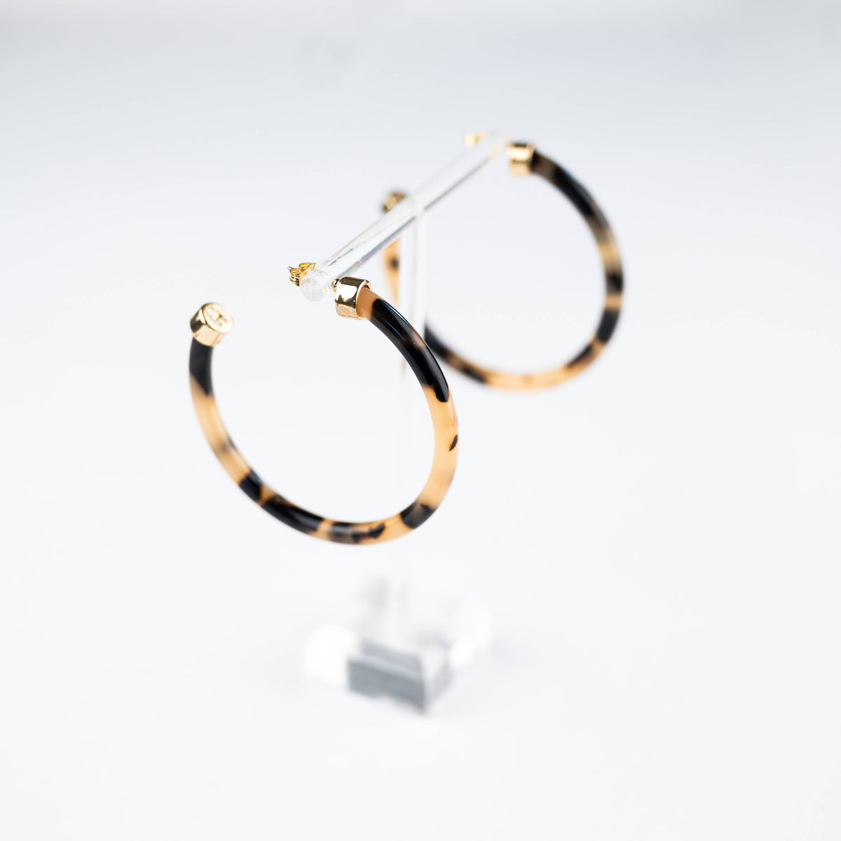 Hoo Hoops: Tortoise Shell Acrylic Hoop Earrings