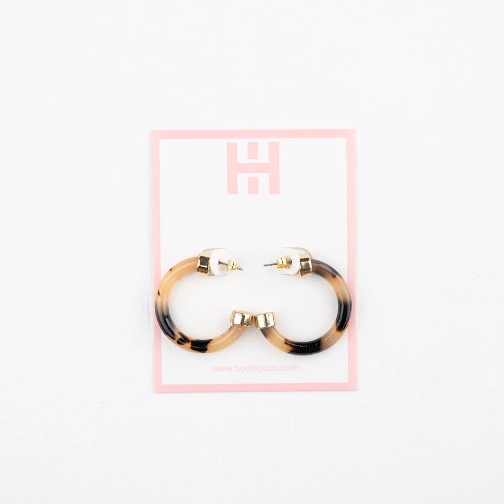 Hoo Hoops: Tortoise Shell Acrylic Hoop Earrings
