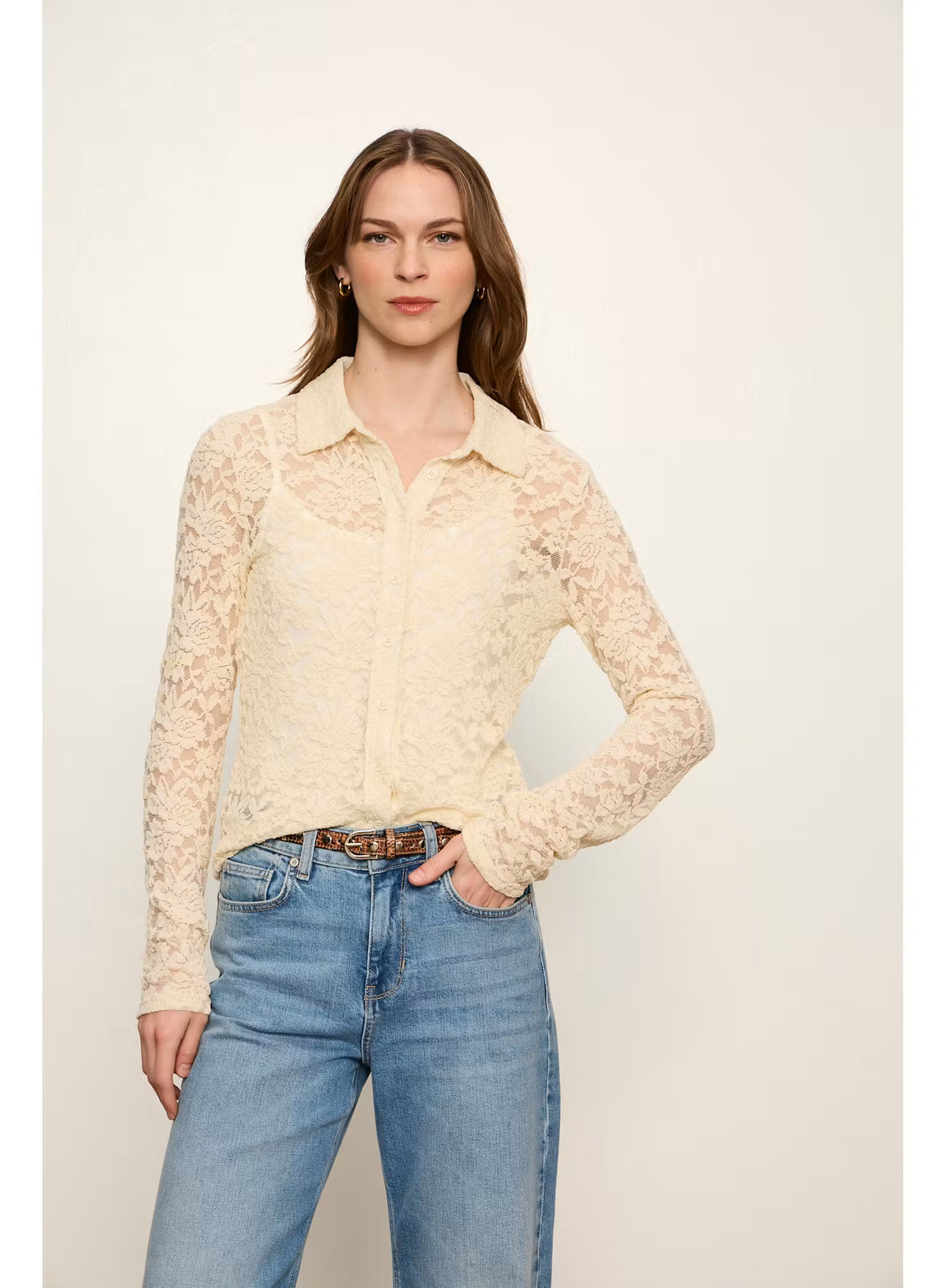 Dreamer Lace Shirt - Bone