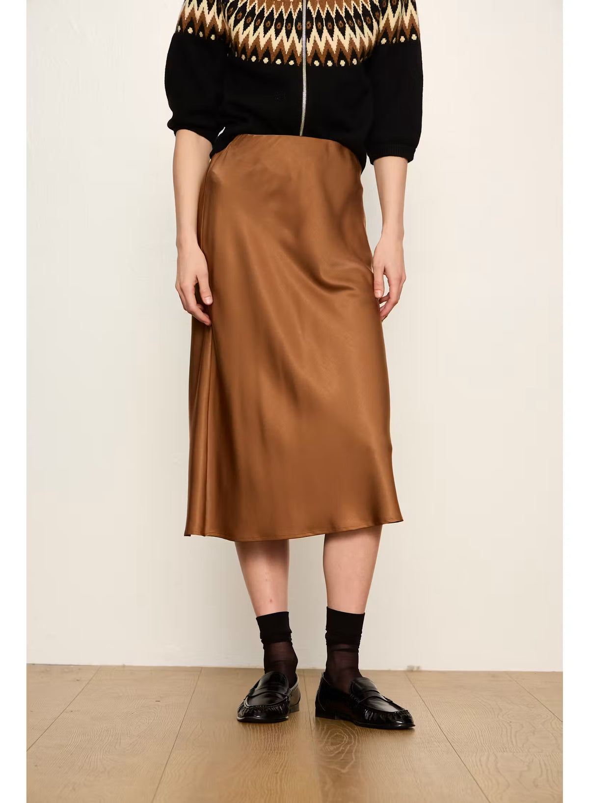 Everyday Midi Skirt - Cocoa Powder