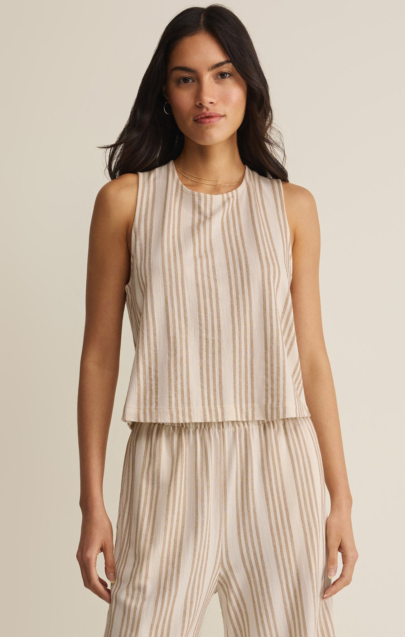 SLOANE KNIT STRIPED TOP - CLOUD