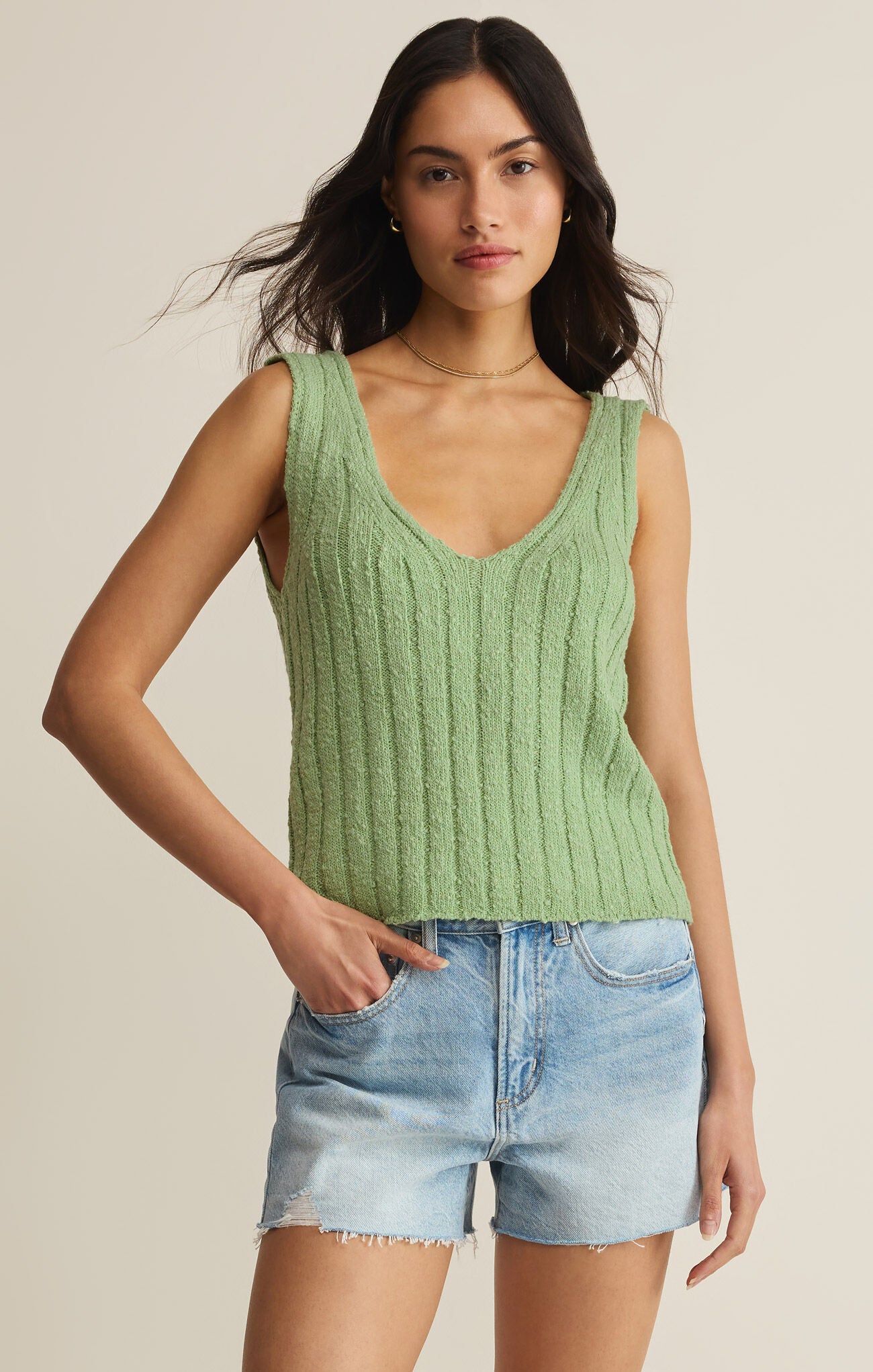 ACADIA SWEATER TANK - SPROUT