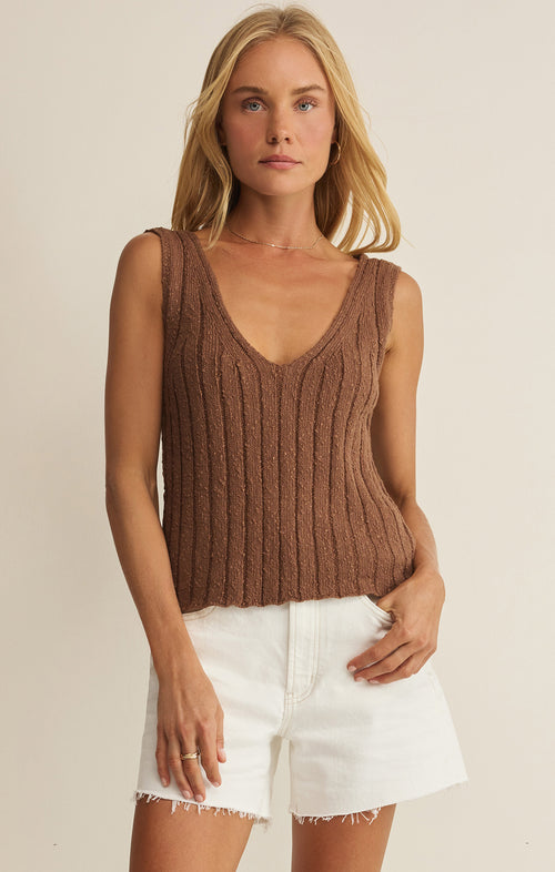 ACADIA SWEATER TANK - PALO SANTO