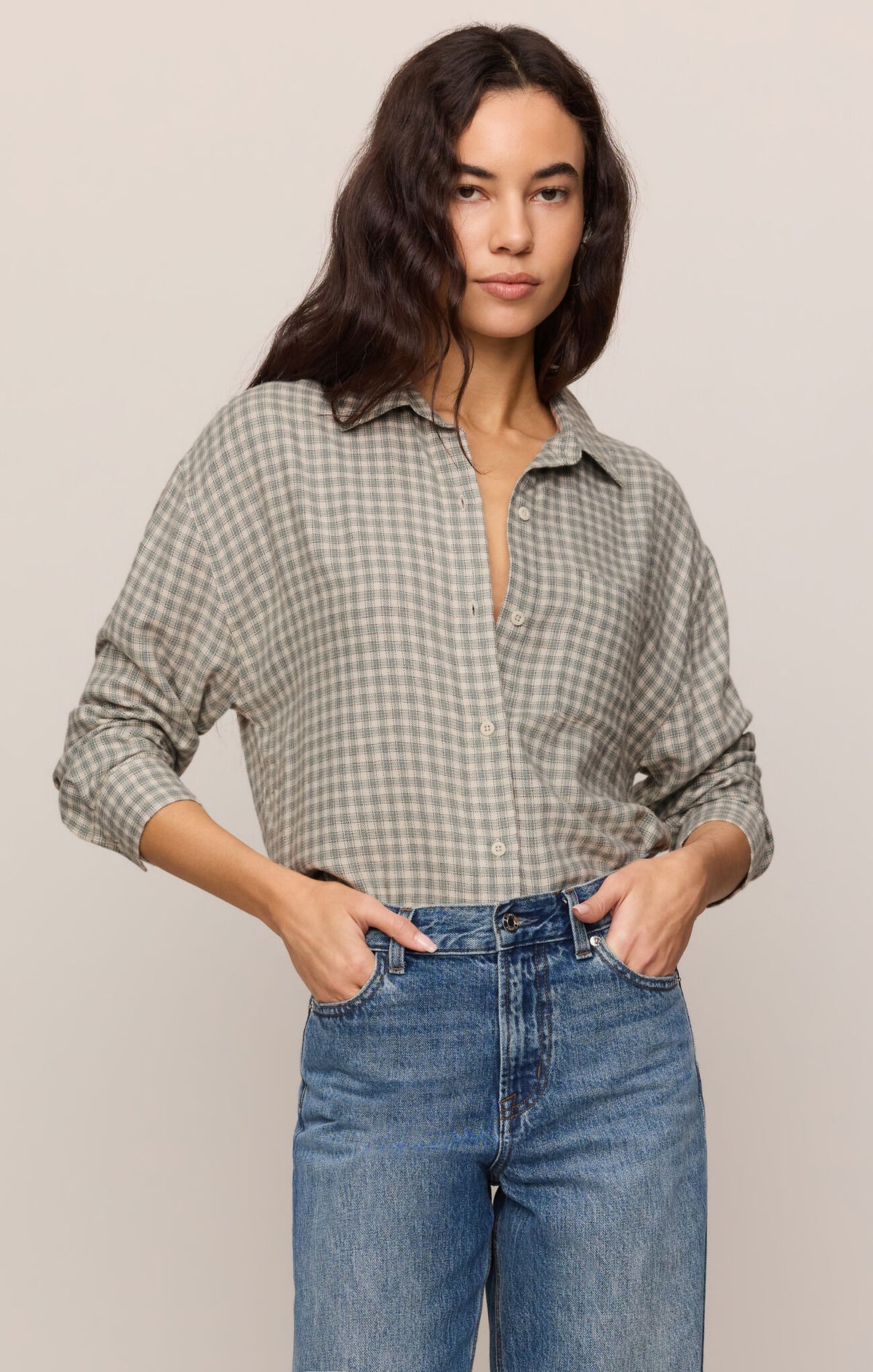 River Plaid Button Up - Emerald Cove