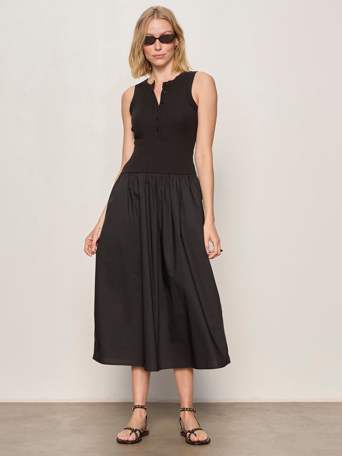 Breakaway Mix Media Midi Dress