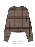 Must-Have Cardi - Cocoa Powder/Black Plaid