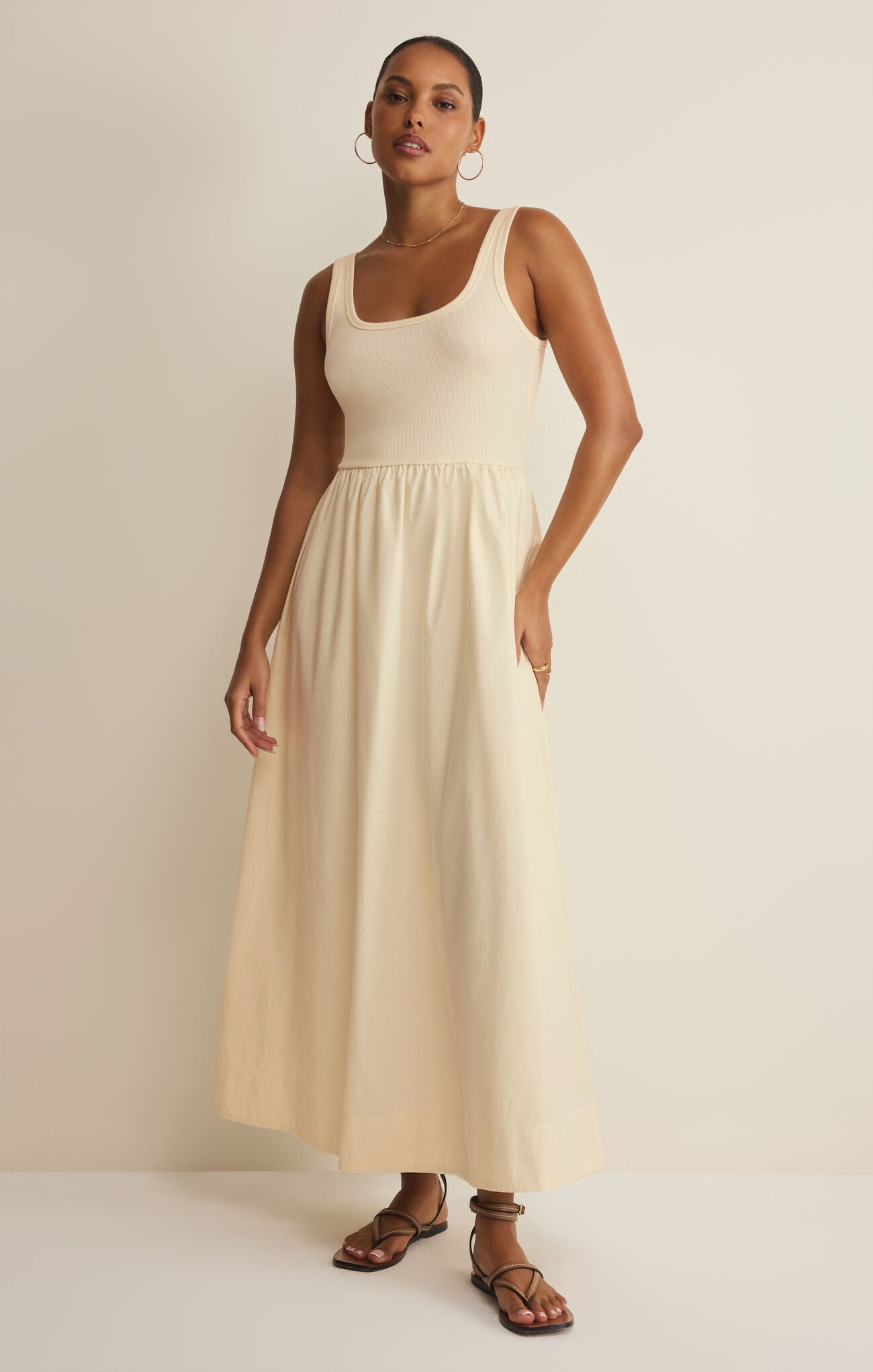 Kensie Midi Dress - Cloud