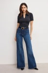 Good American Soft Tech Good Waist Palazzo Jeans