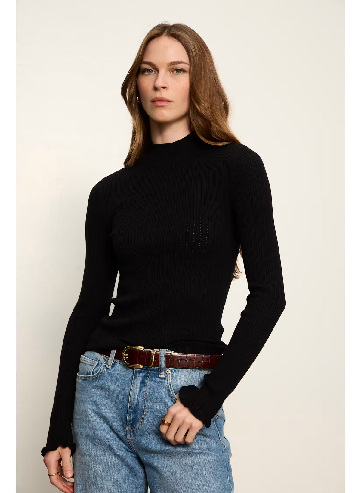 Sanctuary: Essential Knit L/S Top - Black