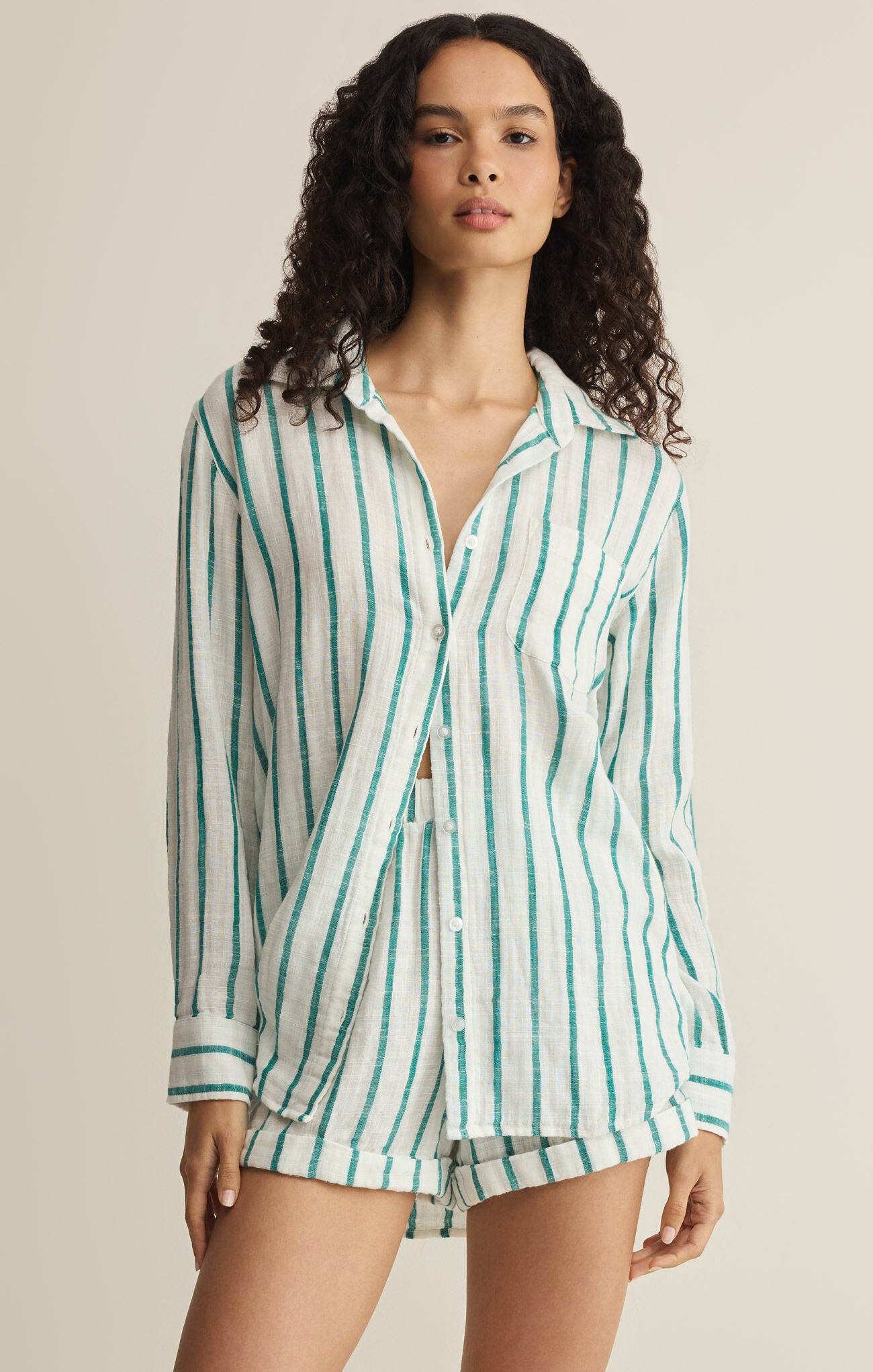 Saturdays Stripe Shirt - Rainforest